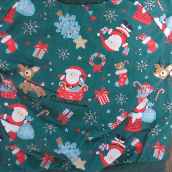 Toddler Boys Christmas Outfit Pants Shirt Size 2/3 Year Green Red Santa Winter - Picture 3 of 11